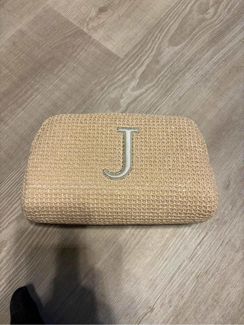 NWOT Personalized Woven Makeup Bag